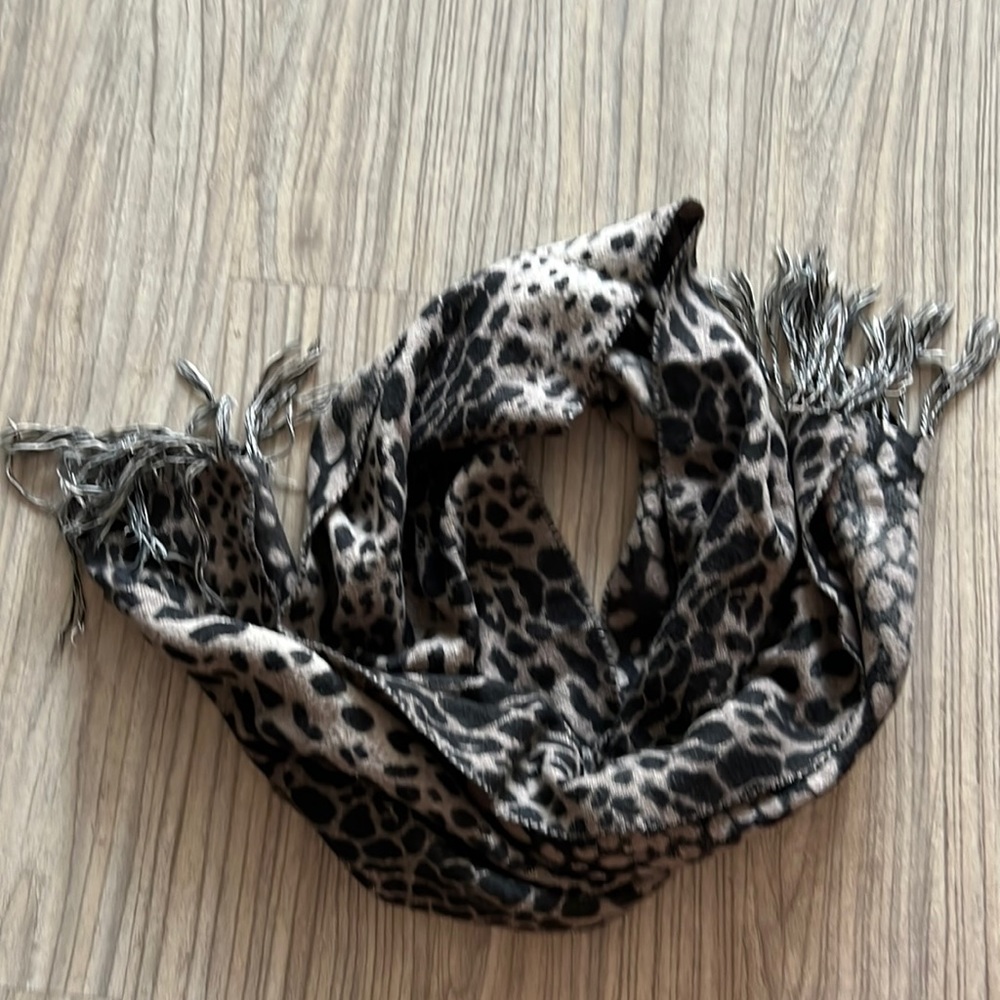 Leopard print scarf soft and cozy